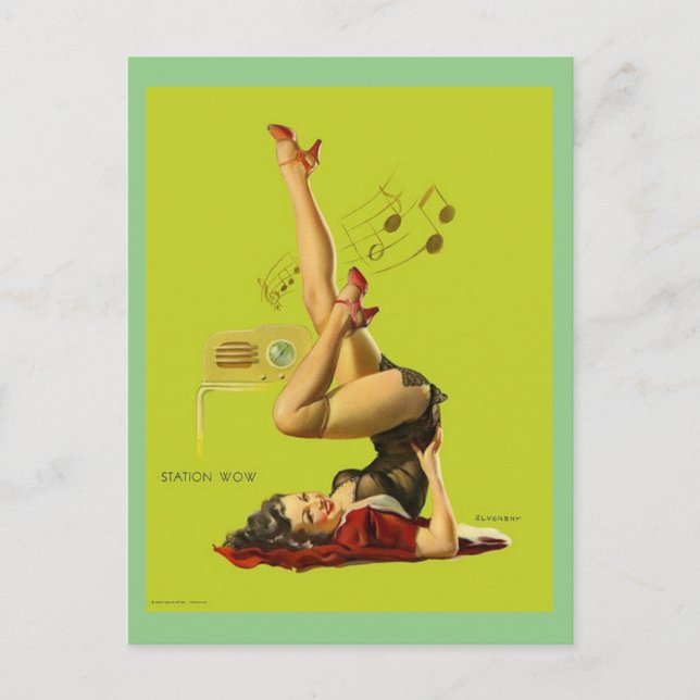 Gil Elvgren  - Vintage pin up Postcard (Front)