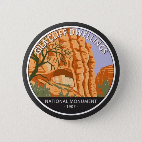 Gila Cliff Dwellings National Monument Circle  Button