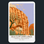 Gila Cliff Dwellings National Monument New Mexico  Magnet<br><div class="desc">Gila Cliff Dwellings vector artwork design. The park was created to protect Mogollon cliff dwellings in the Gila Wilderness on the headwaters of the Gila River in southwest New Mexico.</div>
