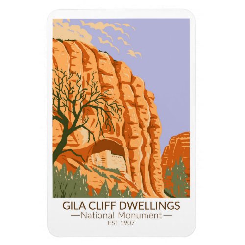 Gila Cliff Dwellings National Monument New Mexico  Magnet