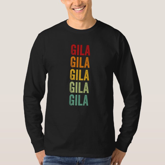Gila County Arizona Rainbow Text T-Shirt (Front)