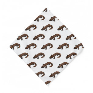 Gila monster cartoon illustration bandana