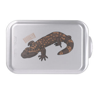 Gila monster cartoon illustration cake pan