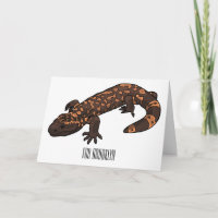 Gila monster cartoon illustration