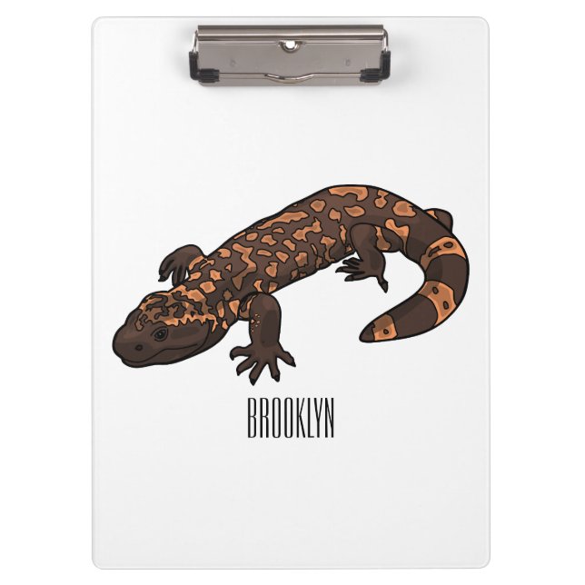 Gila monster cartoon illustration clipboard (Front)