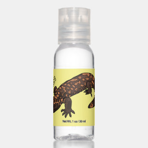 Gila monster cartoon illustration hand sanitizer