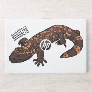Gila monster cartoon illustration HP laptop skin