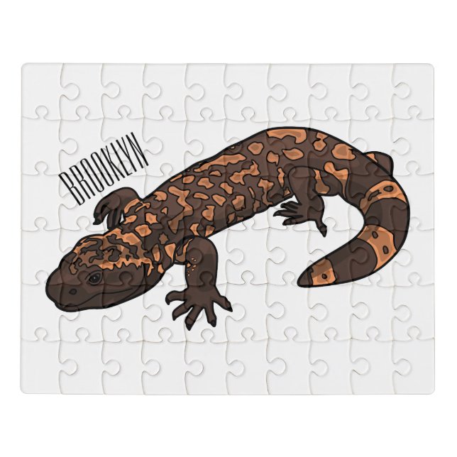 Gila monster cartoon illustration jigsaw puzzle (Puzzle Horizontal)