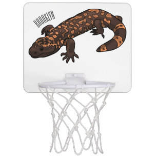 Gila monster cartoon illustration mini basketball hoop