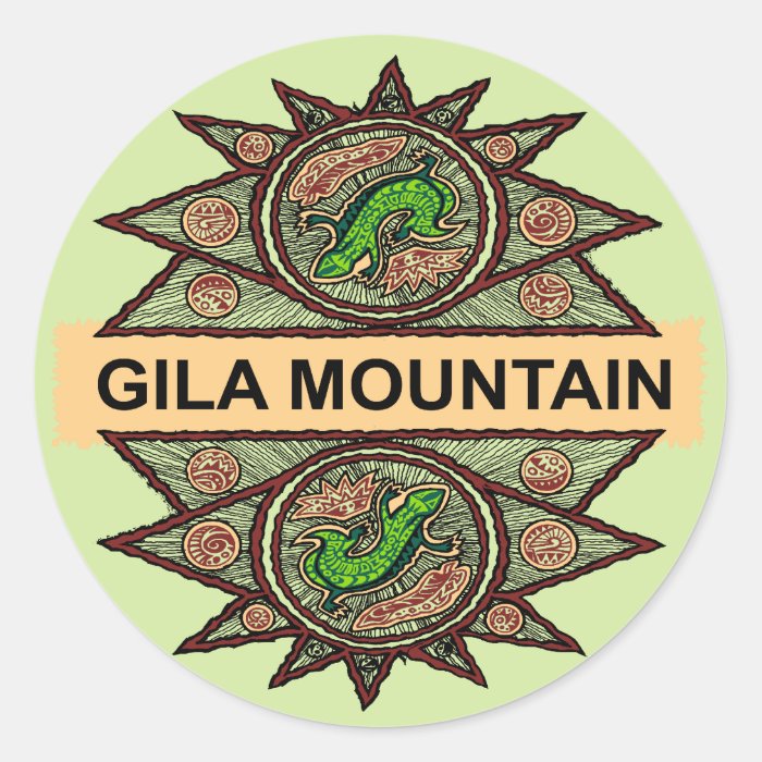 Gila Mountain Native American Indian Round Sticker
