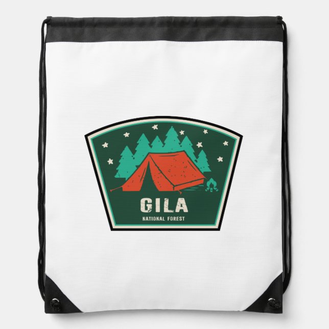 Gila National Forest Camping Drawstring Bag (Front)