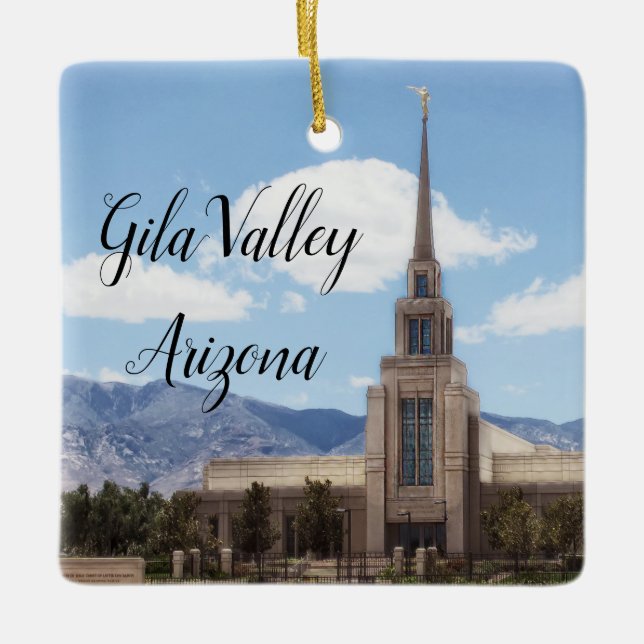 Gila Valley Arizona Temple Ceramic Ornament (Front)