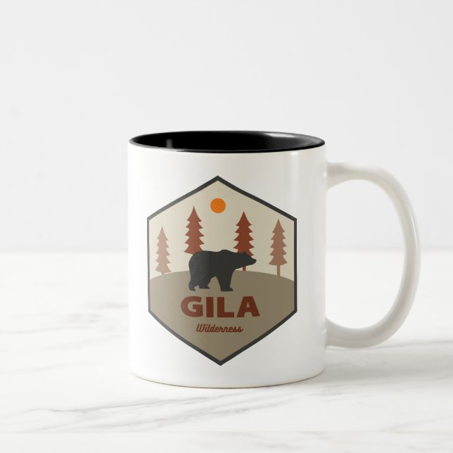 Gila Widerness New Mexico Bear Two-Tone Coffee Mug (Right)