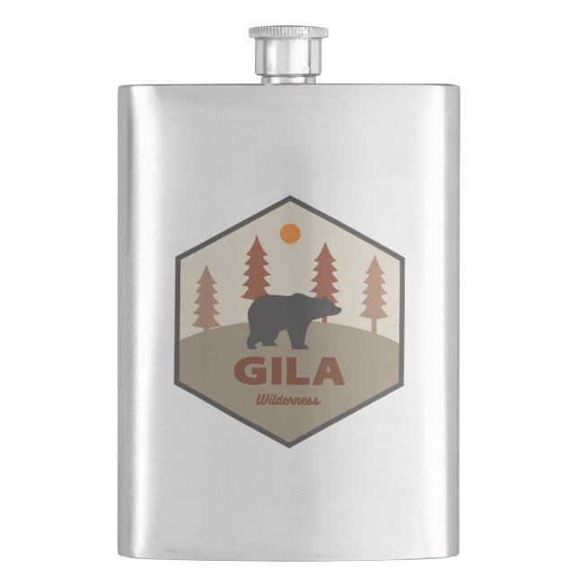 Gila Wilderness New Mexico Bear Flask (Front)