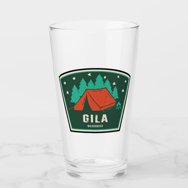 Gila Wilderness New Mexico Camping Glass (Front)