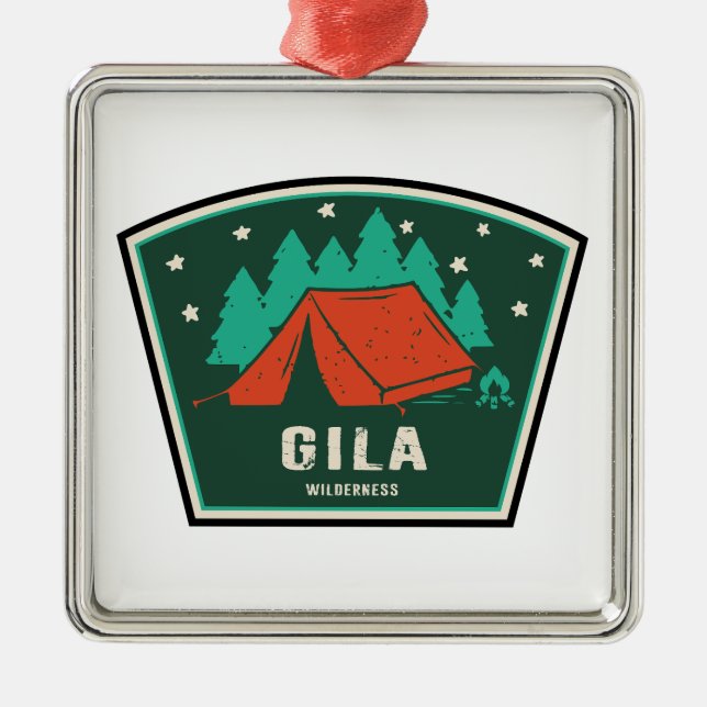 Gila Wilderness New Mexico Camping Metal Ornament (Front)