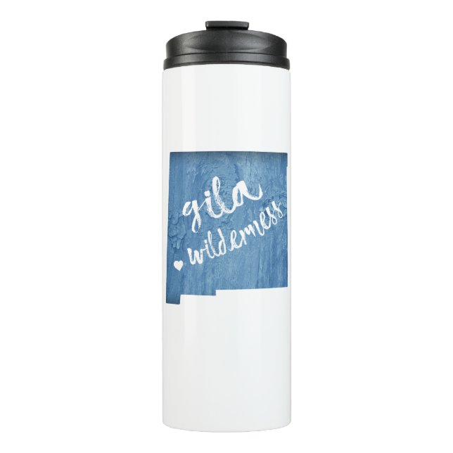 Gila Wilderness New Mexico Wood Grain Thermal Tumbler (Front)