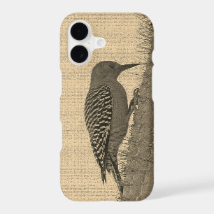Gila Woodpecker on Cactus Sepia Arizona Photo iPhone 17 Case