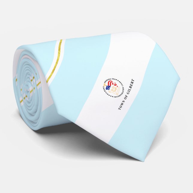 Gilbert (Arizona) city flag Neck Tie (Rolled)