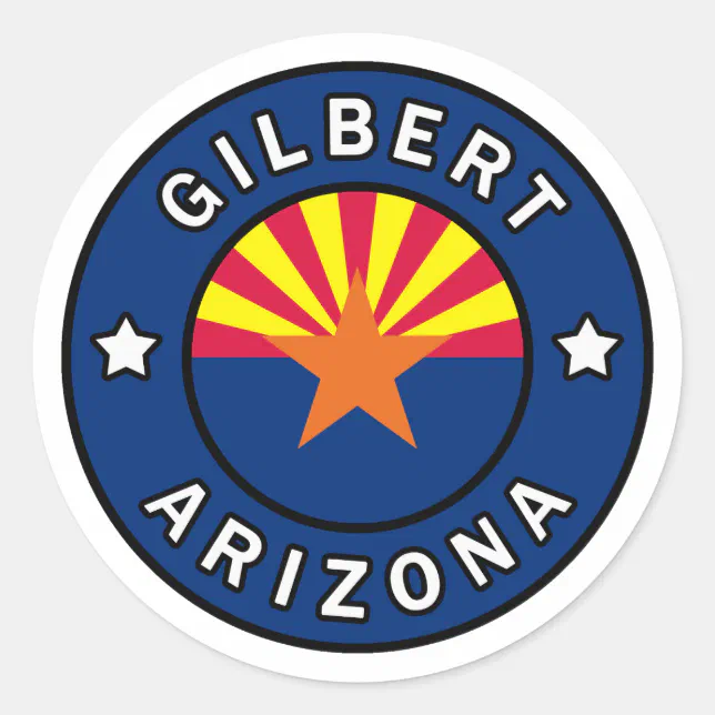 Gilbert Arizona Classic Round Sticker | Zazzle