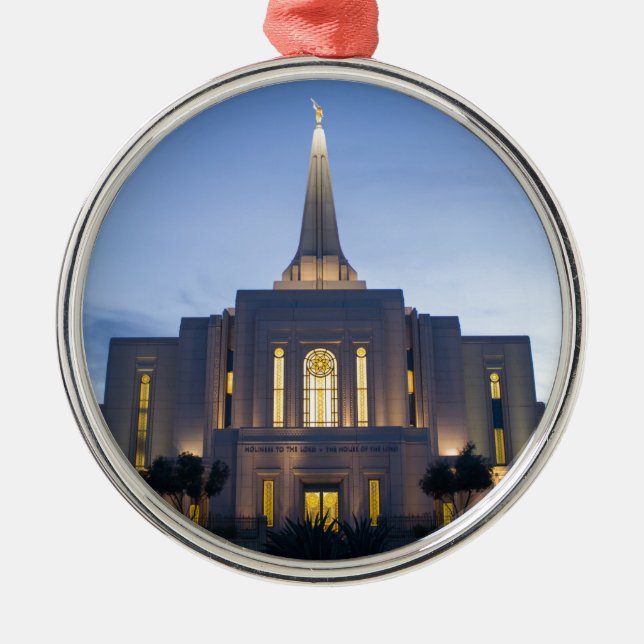GIlbert Arizona LDS Temple Metal Ornament (Front)