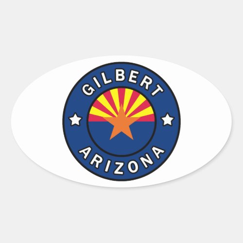 Gilbert Arizona Oval Sticker