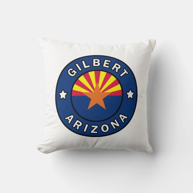 Gilbert Arizona Throw Pillow (Front)