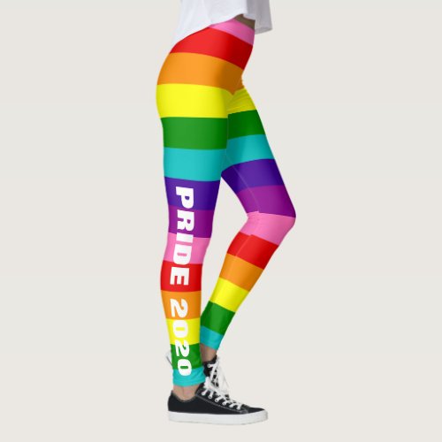 Gilbert Baker Gay Pride Flag Personal Text Leggings