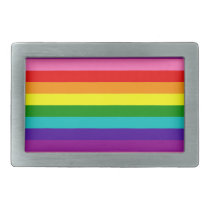 Gilbert Baker Gay Pride Flag Rainbow Stripes Belt Buckle