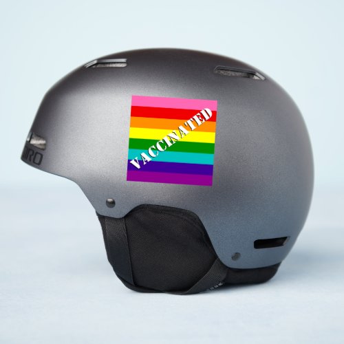 Gilbert Baker Gay Pride Flag Vaccinated Sticker