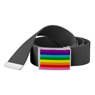 Gilbert Baker Pride Flag Rainbow Stripe Belt