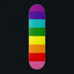 Gilbert Baker Pride Flag Repeat Rainbow Stripe Ska Skateboard<br><div class="desc">original pride colors with pink included; repeat stripe pattern; enlarged</div>