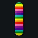 Gilbert Baker Pride Flag Repeat Rainbow Stripe Ska Skateboard<br><div class="desc">original pride colors with pink included; repeat stripe pattern; larger horizontal</div>