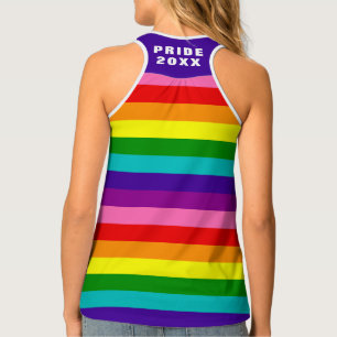 Gilbert Baker Rainbow Stripe Pride Flag Tank Top