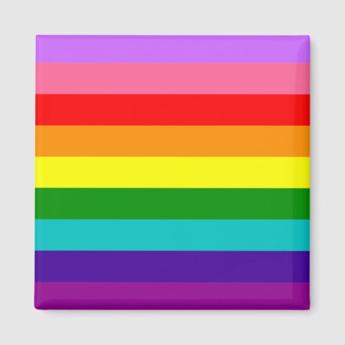 Gilbert Bakers 9_Stripe Rainbow Flag Magnet