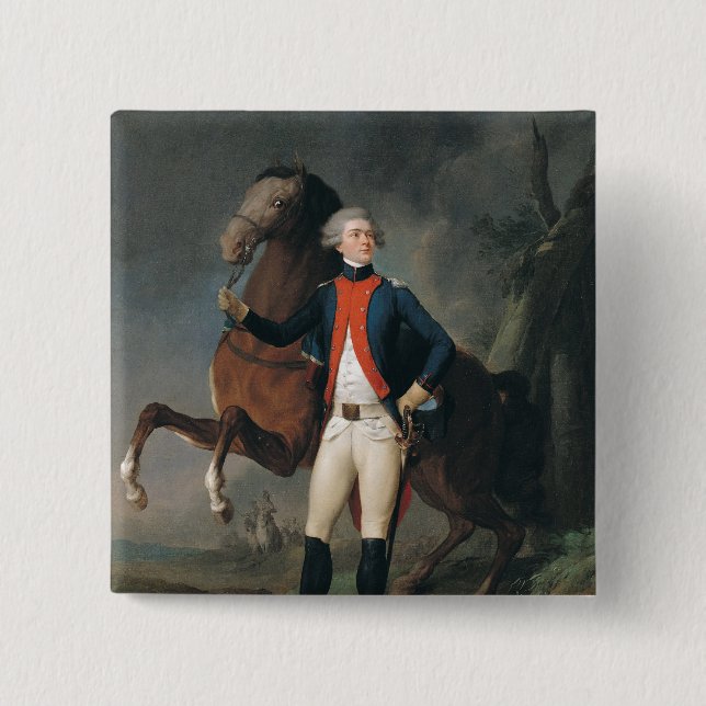 Gilbert Motier  Marquis de la Fayette, 1788 Pinback Button (Front)
