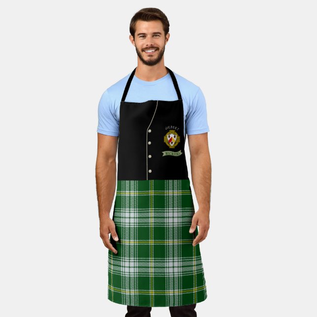 Gilbert Shield & Tartan Personalized Kilt  Apron (Worn)