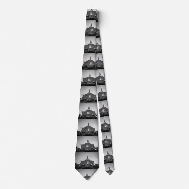 Gilbert Temple in black and white Neck Tie (Front)