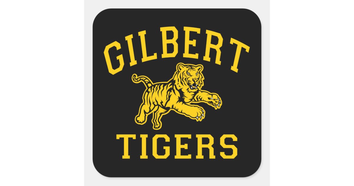 Gilbert Tigers Square Sticker | Zazzle