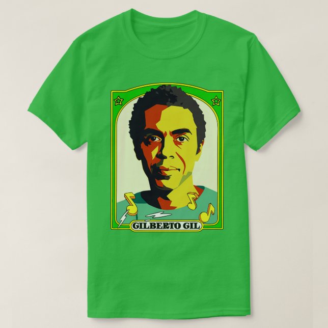 Gilberto Gil Retro Original Fan Art Design T-Shirt (Design Front)