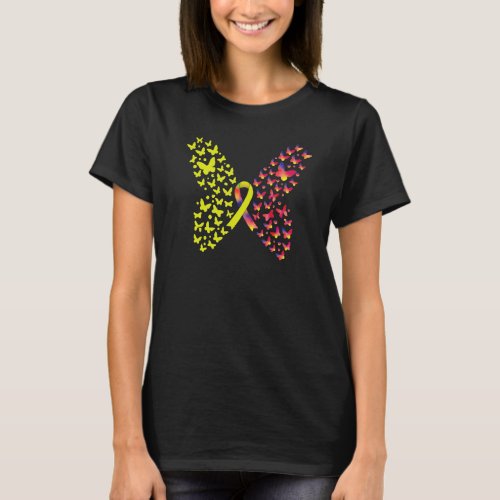 Gilberts Syndrome Awareness Ribbon Butterfly Grap T_Shirt