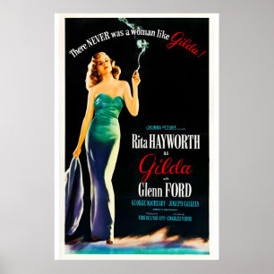 Gilda 1946 Movie POSTER PRINT A5-A1 40s Rita