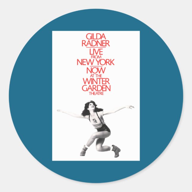 Gilda Radner Live From New York _1  Classic Round Sticker (Front)