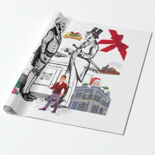 Gilded Age Victorian Christmas Wrapping Paper 🎄