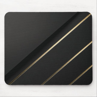 Gilded Alignment — Minimalist Black & Gold Mouse Pad