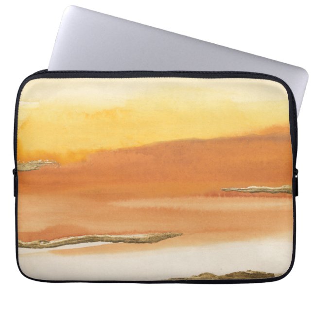 Gilded Amber I v2 Abstract Print Laptop Sleeve (Front)