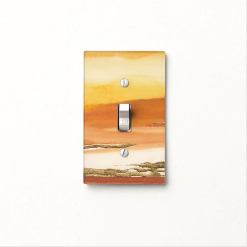 Gilded Amber I v2 Abstract Print Light Switch Cover