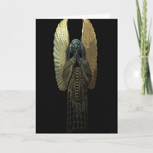 Gilded Angel Greeting Card (Front)