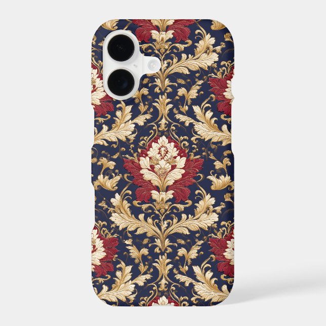 Gilded Art Nouveau Floral Damask Case-Mate iPhone Case (Back)