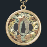 Gilded Asian Medallion by Vision Studio Gold Plated Necklace<br><div class="desc">Unique print of a gilded Asian medallion by Vision Studio. A rainbow of autumnal colors stroke the eye,  giving the medallion a warm feel against the black background. Get your copy today!</div>